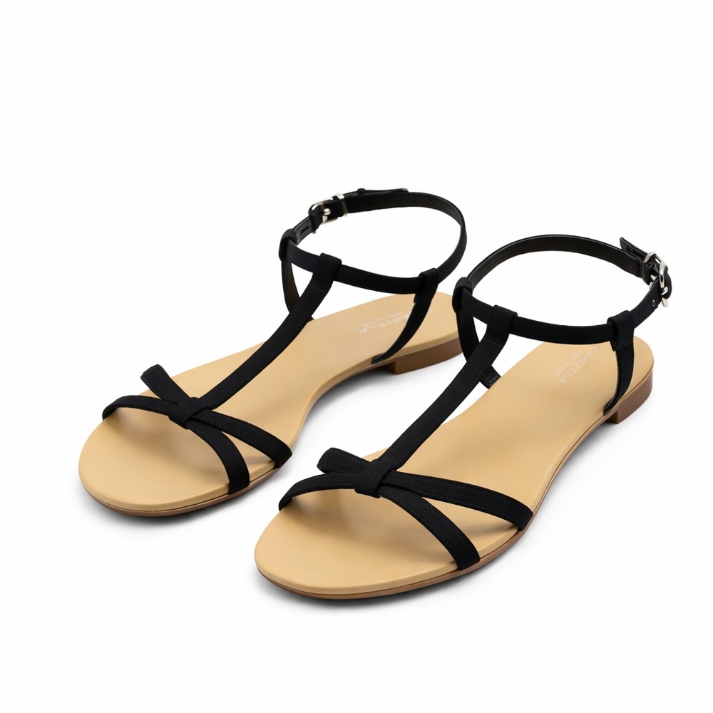 Kurt Geiger Black T-Strap Ankle Strap Sandals Sz. 41